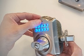 hold the schlage button