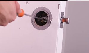 insert screwdriver