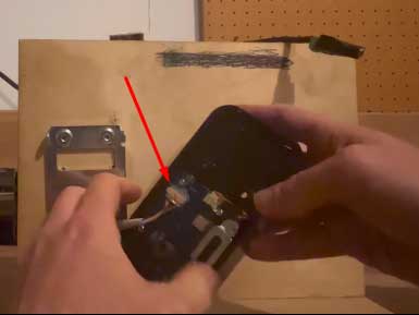 insert the power cord